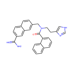 N=C(N)c1ccc2ccc(CN(CCc3c[nH]cn3)C(=O)c3cccc4ccccc34)cc2c1 ZINC000028521140