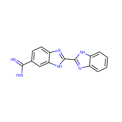 N=C(N)c1ccc2nc(-c3nc4ccccc4[nH]3)[nH]c2c1 ZINC000028568775