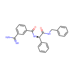 N=C(N)c1cccc(C(=O)N[C@@H](C(=O)NCc2ccccc2)c2ccccc2)c1 ZINC000027769992