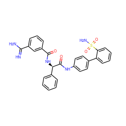 N=C(N)c1cccc(C(=O)N[C@@H](C(=O)Nc2ccc(-c3ccccc3S(N)(=O)=O)cc2)c2ccccc2)c1 ZINC000026736738