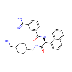 N=C(N)c1cccc(C(=O)N[C@H](C(=O)NCC2CCC(CN)CC2)c2cccc3ccccc23)c1 ZINC000027847516