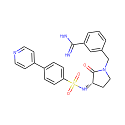 N=C(N)c1cccc(CN2CC[C@H](NS(=O)(=O)c3ccc(-c4ccncc4)cc3)C2=O)c1 ZINC000013800328