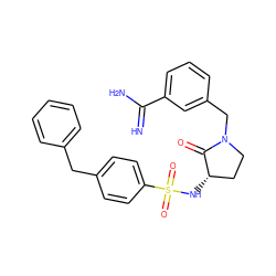 N=C(N)c1cccc(CN2CC[C@H](NS(=O)(=O)c3ccc(Cc4ccccc4)cc3)C2=O)c1 ZINC000013800266