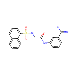 N=C(N)c1cccc(NC(=O)CNS(=O)(=O)c2cccc3ccccc23)c1 ZINC000095566008