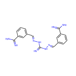 N=C(N/N=C/c1cccc(C(=N)N)c1)N/N=C/c1cccc(C(=N)N)c1 ZINC000014276966