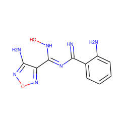 N=C(N=C(NO)c1nonc1N)c1ccccc1N ZINC000653689461