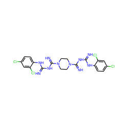 N=C(NC(=N)N1CCN(C(=N)NC(=N)Nc2ccc(Cl)cc2Cl)CC1)Nc1ccc(Cl)cc1Cl ZINC001772579860