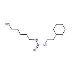 N=C(NCCCCCN)NCCC1CCCCC1 ZINC000043015342