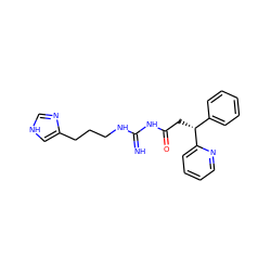 N=C(NCCCc1c[nH]cn1)NC(=O)C[C@H](c1ccccc1)c1ccccn1 ZINC000040899793