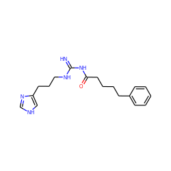 N=C(NCCCc1c[nH]cn1)NC(=O)CCCCc1ccccc1 ZINC000045497306