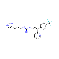 N=C(NCCCc1c[nH]cn1)NCC[C@H](c1ccc(C(F)(F)F)cc1)c1ccccn1 ZINC000013816160