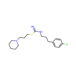 N=C(NCCCc1ccc(Cl)cc1)SCCCN1CCCCC1 ZINC000096939834