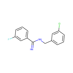 N=C(NCc1cccc(Cl)c1)c1cccc(F)c1 ZINC000013487844