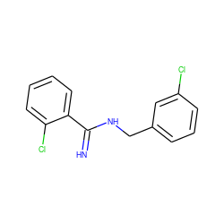 N=C(NCc1cccc(Cl)c1)c1ccccc1Cl ZINC000013487845