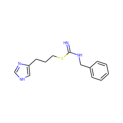 N=C(NCc1ccccc1)SCCCc1c[nH]cn1 ZINC000038921602