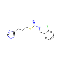 N=C(NCc1ccccc1Cl)SCCCc1c[nH]cn1 ZINC000043070099