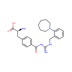 N=C(NCc1ccccc1N1CCCCCC1)NC(=O)c1ccc(C[C@H](N)C(=O)O)cc1 ZINC000653852805