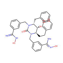 N=C(NO)c1cccc(CN2C(=O)N(Cc3cccc(/C(N)=N/O)c3)[C@H](CCc3ccccc3)[C@@H](O)[C@H]2Cc2ccccc2)c1 ZINC000003952171