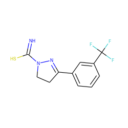 N=C(S)N1CCC(c2cccc(C(F)(F)F)c2)=N1 ZINC000013474229