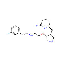 N=C1CCC[C@@H](C[C@@H]2CNC[C@@H]2OCCNCCc2cccc(F)c2)N1 ZINC000064527896