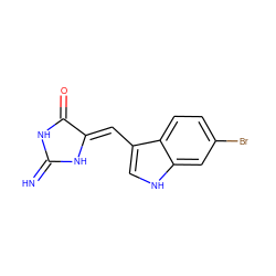 N=C1NC(=O)/C(=C/c2c[nH]c3cc(Br)ccc23)N1 ZINC000084689451