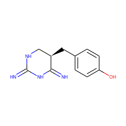 N=C1NC[C@@H](Cc2ccc(O)cc2)C(=N)N1 ZINC000013757830