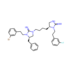 N=C1NC[C@H](CCCCN2C[C@@H](Cc3ccccc3)N(CCc3cccc(Br)c3)C2=N)N1CCc1cccc(F)c1 ZINC000103251676