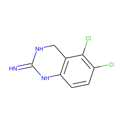 N=C1NCc2c(ccc(Cl)c2Cl)N1 ZINC000029130869