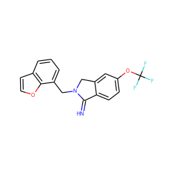 N=C1c2ccc(OC(F)(F)F)cc2CN1Cc1cccc2ccoc12 ZINC000028948599