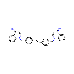 N=c1ccn(Cc2ccc(CCc3ccc(Cn4ccc(=N)c5ccccc54)cc3)cc2)c2ccccc12 ZINC000169714854