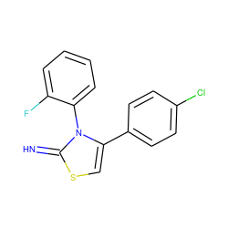 N=c1scc(-c2ccc(Cl)cc2)n1-c1ccccc1F ZINC000004306909