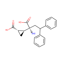 N[C@@](CC(c1ccccc1)c1ccccc1)(C(=O)O)[C@H]1C[C@@H]1C(=O)O ZINC000003825725