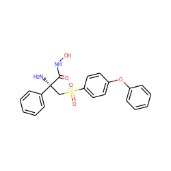 N[C@@](CS(=O)(=O)c1ccc(Oc2ccccc2)cc1)(C(=O)NO)c1ccccc1 ZINC000026655479