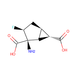 N[C@@]1(C(=O)O)[C@@H](F)C[C@H]2[C@H](C(=O)O)[C@H]21 ZINC000003981368