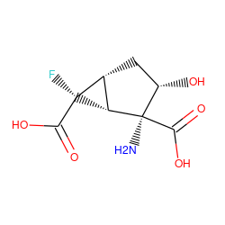 N[C@@]1(C(=O)O)[C@@H](O)C[C@@H]2[C@H]1[C@@]2(F)C(=O)O ZINC000013582252