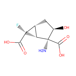 N[C@@]1(C(=O)O)[C@H](O)C[C@@H]2[C@H]1[C@@]2(F)C(=O)O ZINC000003965948