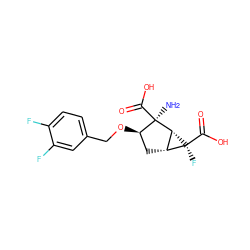 N[C@@]1(C(=O)O)[C@H](OCc2ccc(F)c(F)c2)C[C@@H]2[C@H]1[C@@]2(F)C(=O)O ZINC000013582179