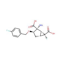 N[C@@]1(C(=O)O)[C@H](OCc2ccc(F)cc2)C[C@@H]2[C@H]1[C@@]2(F)C(=O)O ZINC000013582137