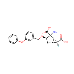 N[C@@]1(C(=O)O)[C@H](OCc2cccc(Oc3ccccc3)c2)C[C@@H]2[C@H]1[C@@]2(F)C(=O)O ZINC000013582172