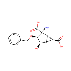 N[C@@]1(C(=O)O)[C@H](OCc2ccccc2)[C@H](O)[C@@H]2[C@H]1[C@H]2C(=O)O ZINC001772623312