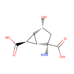 N[C@@]1(C(=O)O)C[C@@H](O)[C@@H]2[C@H]1[C@H]2C(=O)O ZINC000096270262