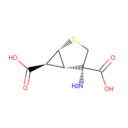 N[C@@]1(C(=O)O)CS[C@H]2[C@H](C(=O)O)[C@H]21 ZINC000003952370