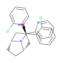 N[C@@]1(c2ccccn2)C[C@@H]2CC[C@H](C1)N2C(c1ccccc1Cl)c1ccccc1Cl ZINC000103227244