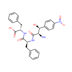 N[C@@H](C(=O)N[C@@H](Cc1ccccc1)C(=O)N[C@@H](Cc1ccccc1)C(=O)O)[C@@H](O)c1ccc([N+](=O)[O-])cc1 ZINC000056936636