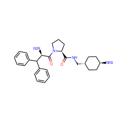 N[C@@H](C(=O)N1CCC[C@H]1C(=O)NC[C@H]1CC[C@H](N)CC1)C(c1ccccc1)c1ccccc1 ZINC000261167363