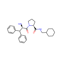 N[C@@H](C(=O)N1CCC[C@H]1C(=O)NCC1CCCCC1)C(c1ccccc1)c1ccccc1 ZINC000013779032