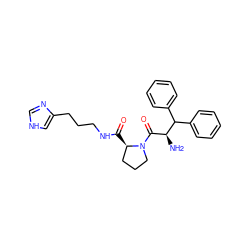 N[C@@H](C(=O)N1CCC[C@H]1C(=O)NCCCc1c[nH]cn1)C(c1ccccc1)c1ccccc1 ZINC000028563537