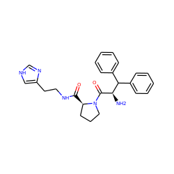 N[C@@H](C(=O)N1CCC[C@H]1C(=O)NCCc1c[nH]cn1)C(c1ccccc1)c1ccccc1 ZINC000028563735