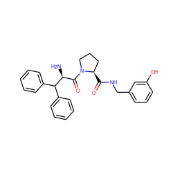 N[C@@H](C(=O)N1CCC[C@H]1C(=O)NCc1cccc(O)c1)C(c1ccccc1)c1ccccc1 ZINC000013779055