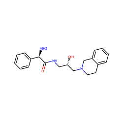 N[C@@H](C(=O)NC[C@H](O)CN1CCc2ccccc2C1)c1ccccc1 ZINC000218909858